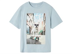 Name It t-shirt celestial blue with skater print